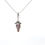Thumbnail: 14KT. White Gold With Sapphire And Garnet Strawberry Pendant/Charm