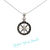 Thumbnail: 14KT White Gold Compass Rose pendant Small