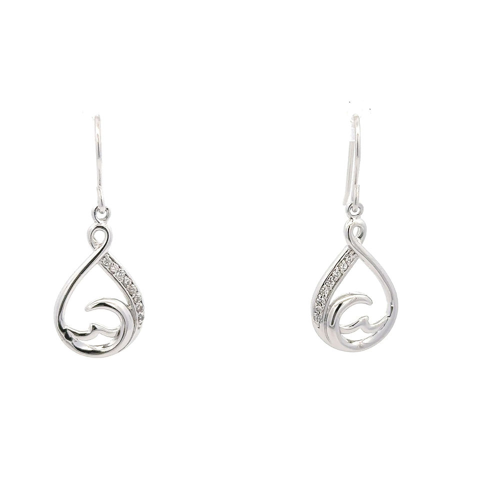 Sterling Silver Ocean Wave earrings
