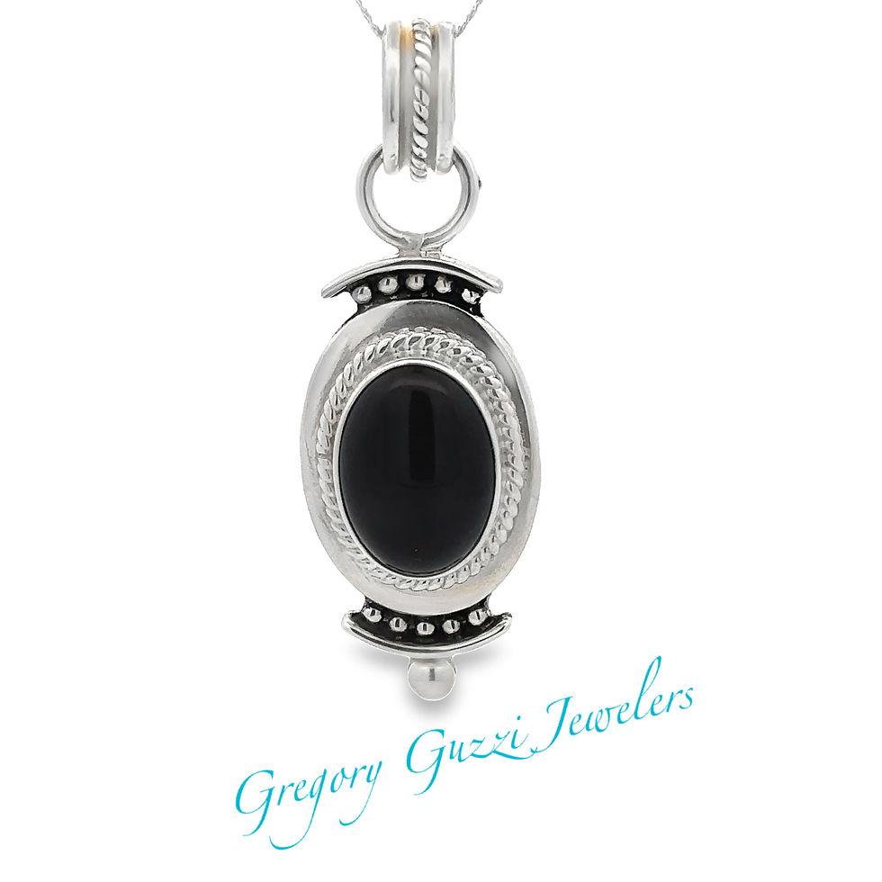 Miniatura: Sterling Silver .925 Black Onyx Pendant