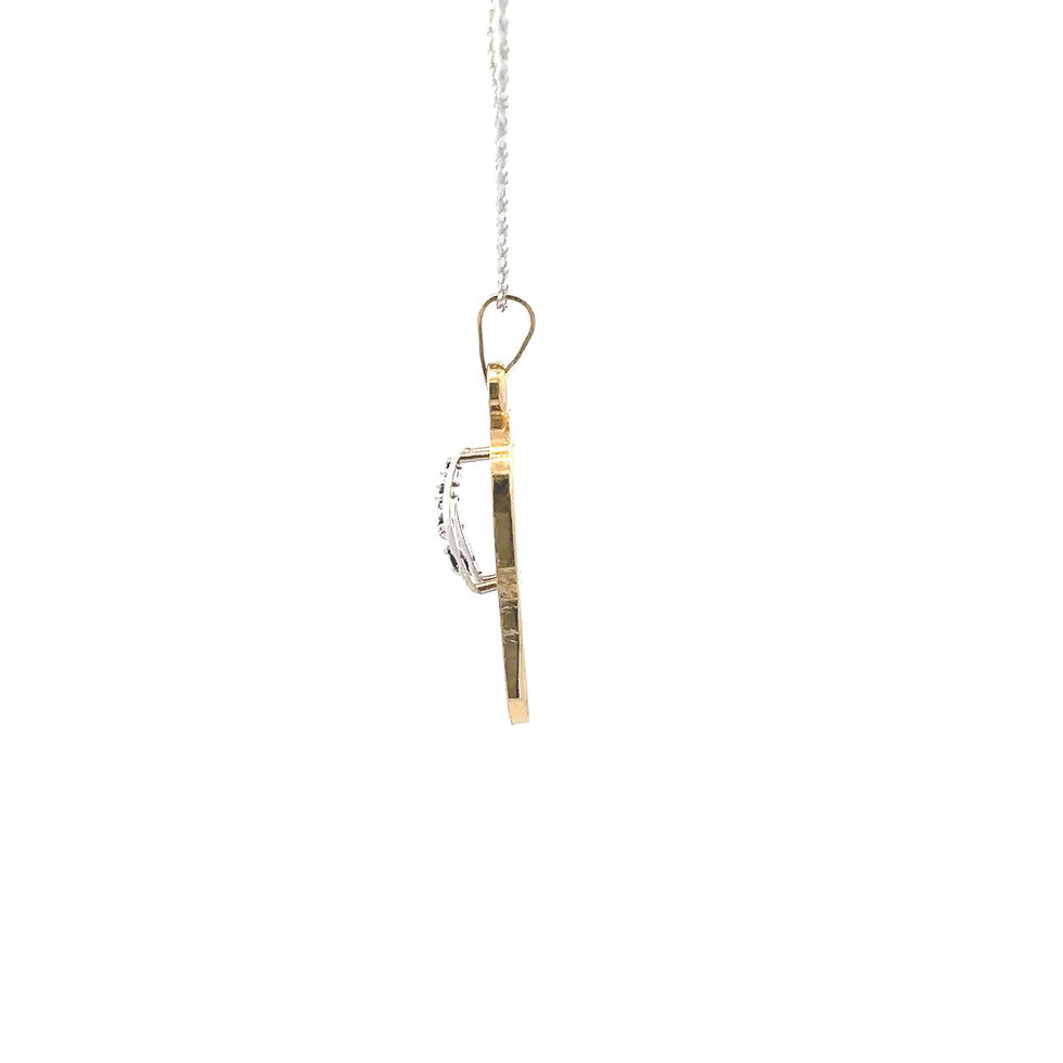 Thumbnail: 14kt Yellow Gold Flip Flop with Blue Sapphire Strap Pendant