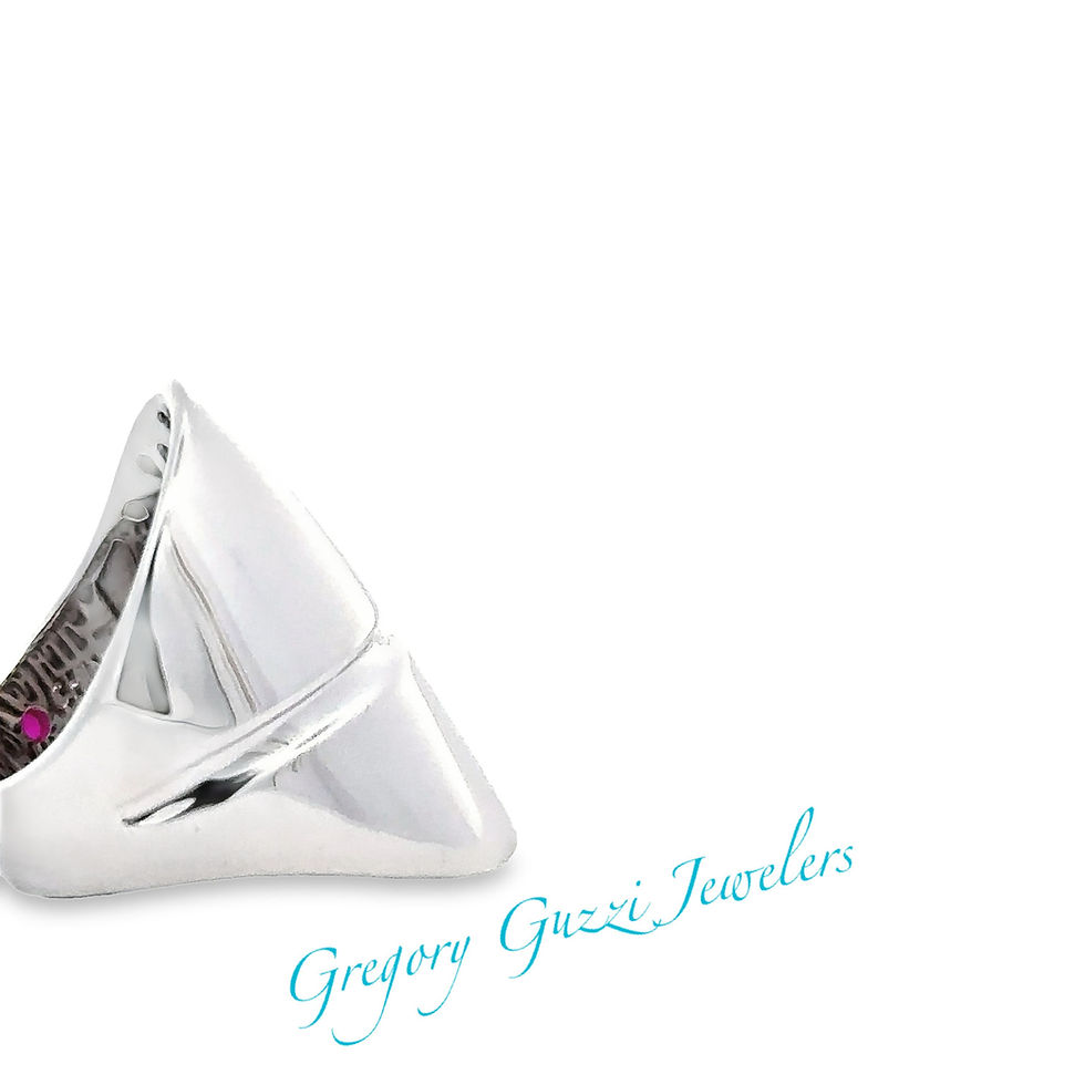 Thumbnail: Sterling Silver .925 Ruby Trademark Jewelry Collection Ring