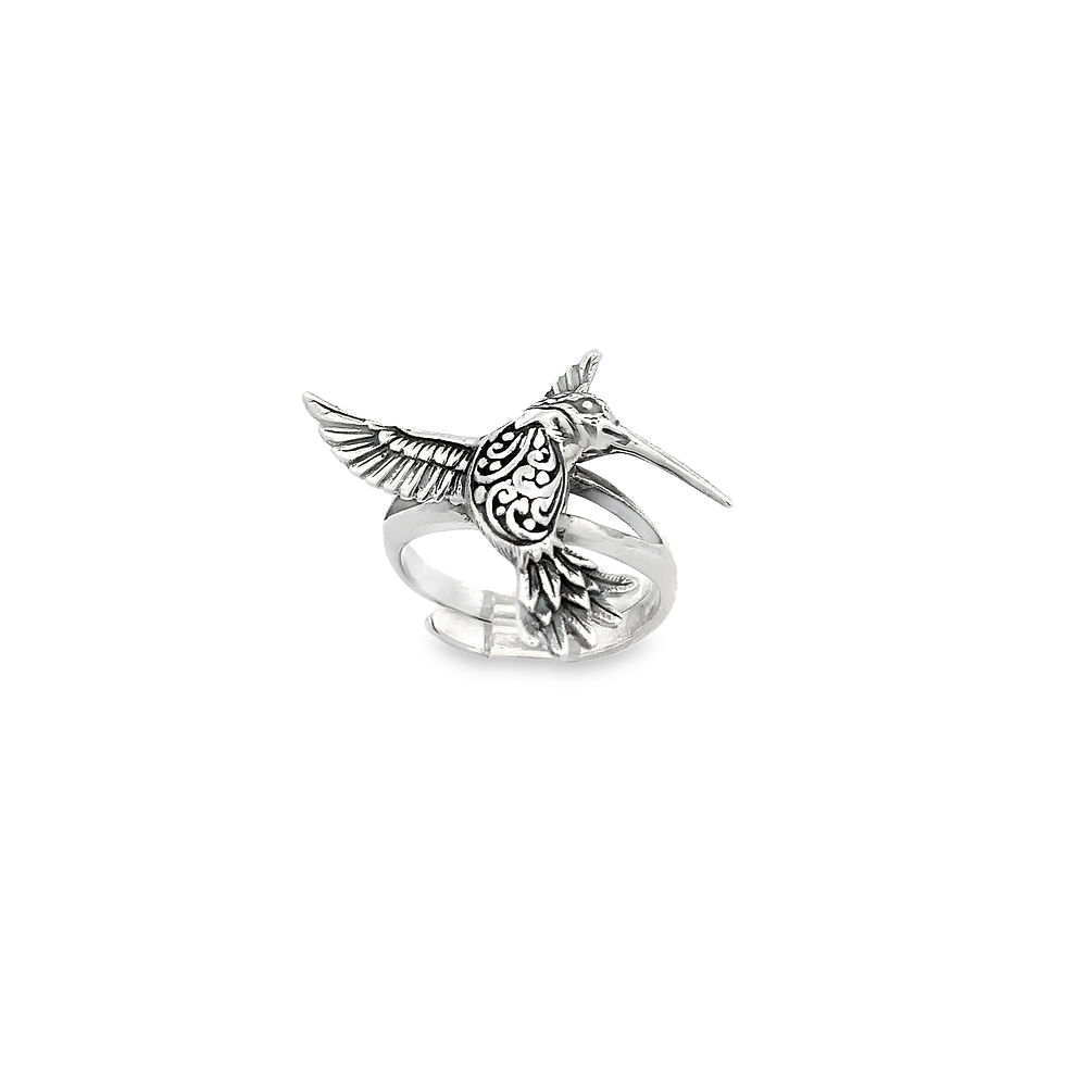Miniatura: Sterling Silver Designer 3D Hummingbird - Nature Inspired Jewelry