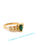 Thumbnail: 14KT. Yellow Gold Natural Emerald And Diamond Ring (Size 6.25)