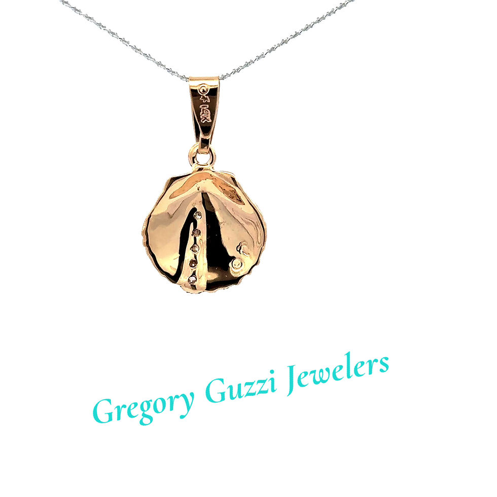 Miniatura: 14kt gold Scallop Shell pendant