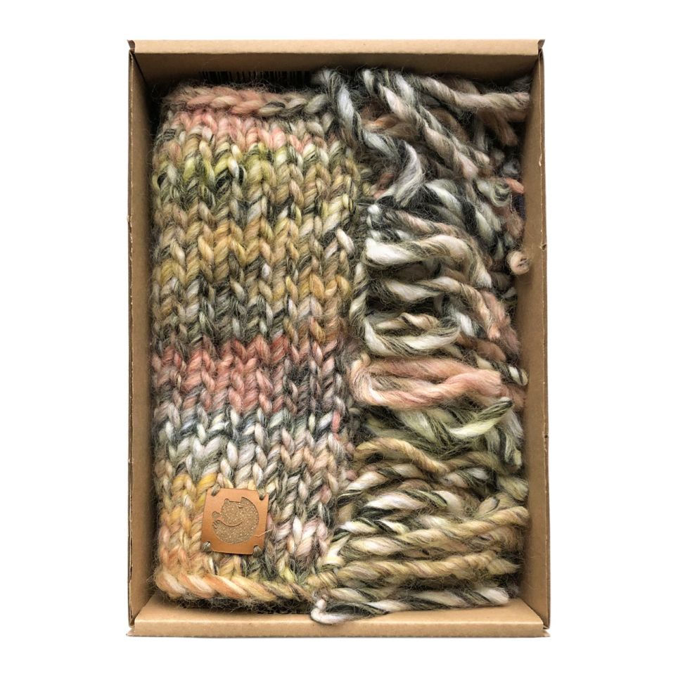 Miniaturbild: Aston's SNOOD Schal Tweed Gelb