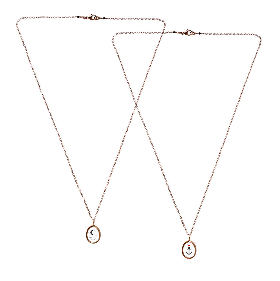 Thumbnail: Alphabet (Letters from N to Z) Small Pendant Necklace