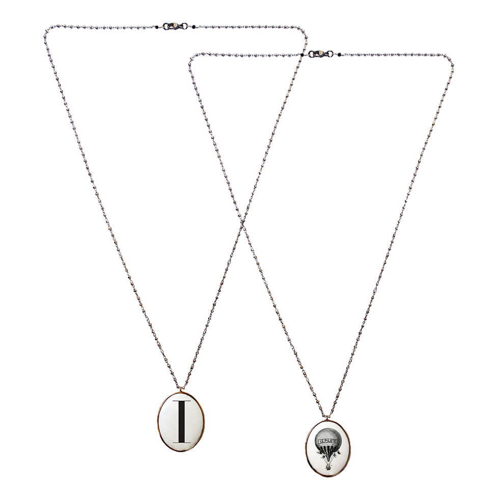 Thumbnail: Alphabet (Letters from A to M) Big Pendant Necklace