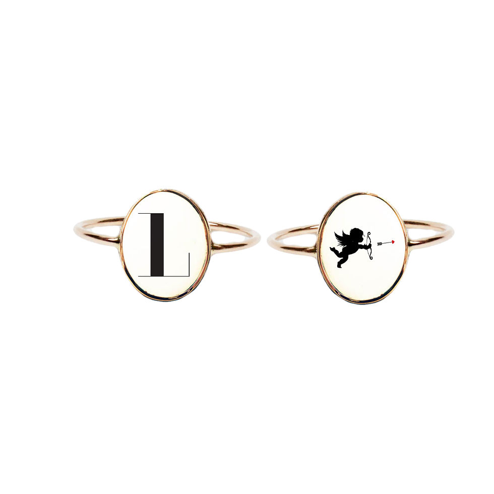 Thumbnail: Alphabet (Letters from A to M) Small Element Ring