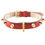 Miniaturbild: Frida Firenze Hundehalsband Stud Bag aus rotem Leder mit goldigen Nieten - Kläffekram