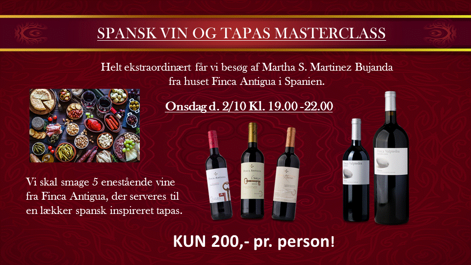 SPANSK VIN OG TAPAS MASTERCLASS