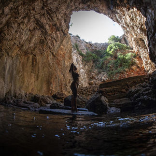 Odysseus' Cave on the island of Mljet, Croatia