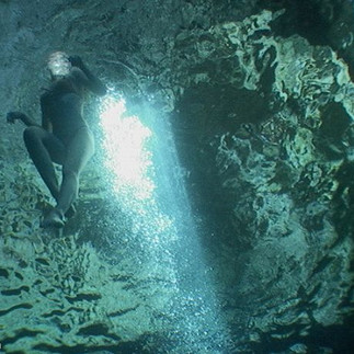 The Green Cave on island of Ravnik is in the picture