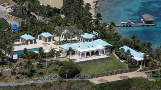 Jeffrey Epstein’s private island, Little St. James, in the U.S. Virgin Islands
