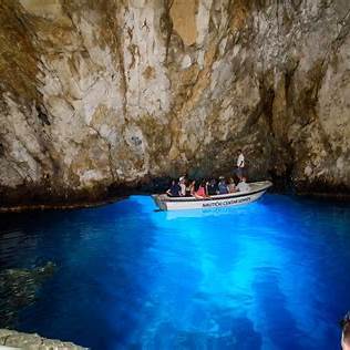 The Blue Cave on island of Biševo is in the picture
