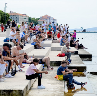 The Sea Organ in Zadar, Croatia, created by architect Nikola Bašić