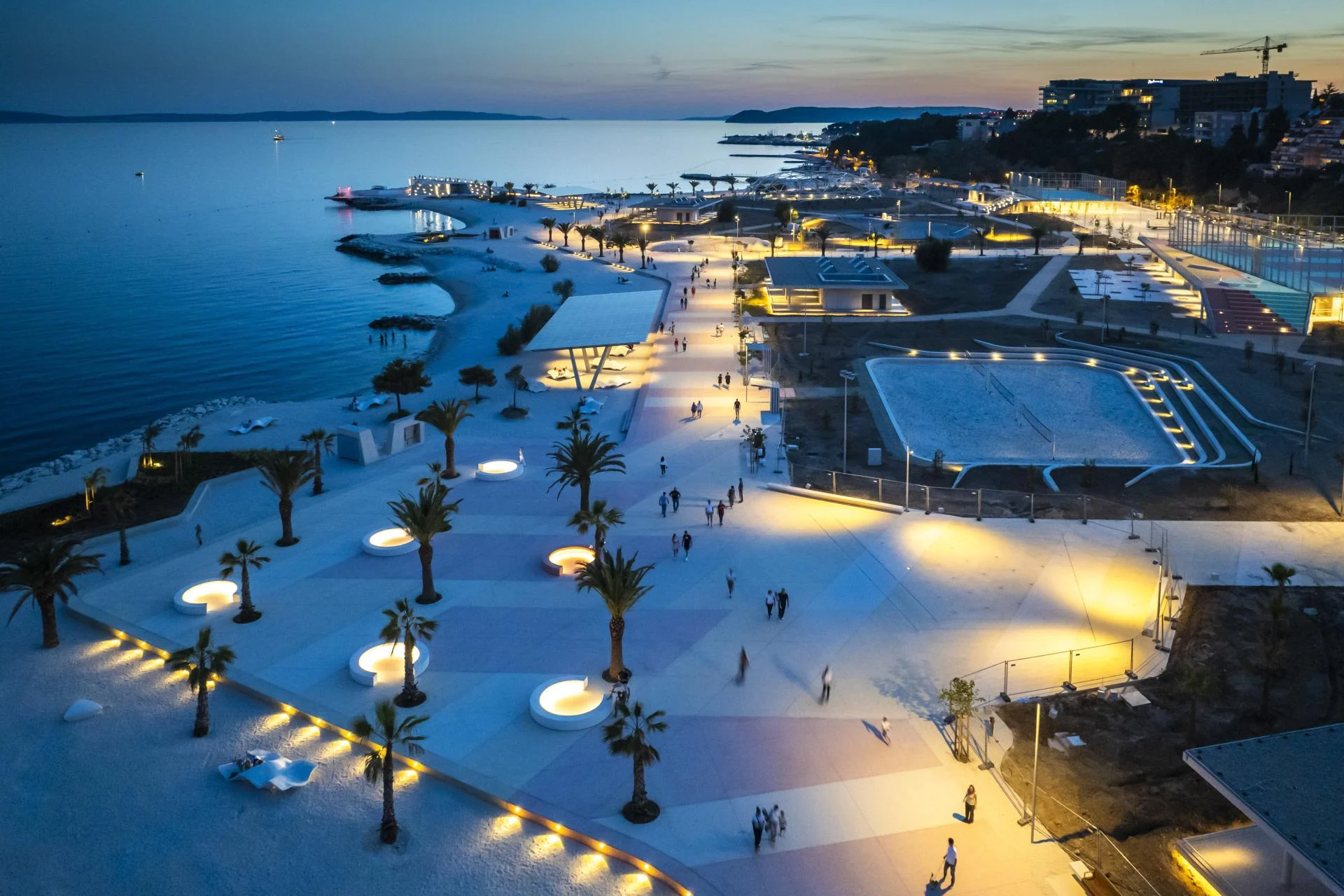 The beach Žnjan in Split