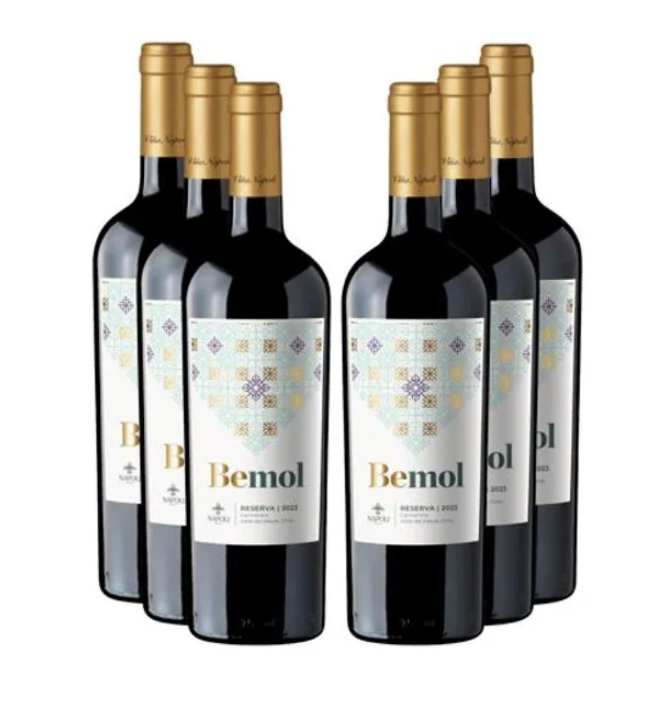Miniatura: ALC VINO BEMOL RVA CARMENERE 750ML X 6