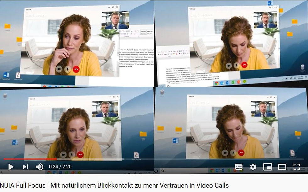Erste Resonanz auf 4tiitoo's NUIA Full Fokus Launch: Blickkontakt in Videocalls.