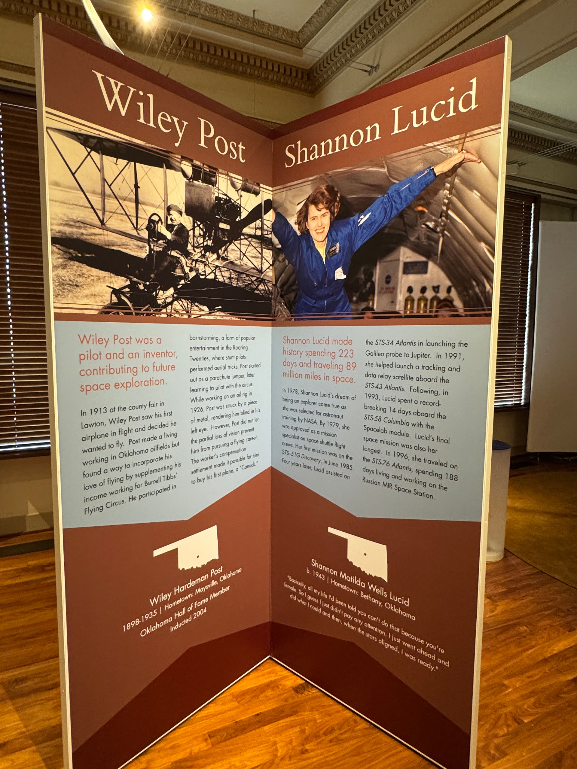 Wiley Post and Shannon Lucid