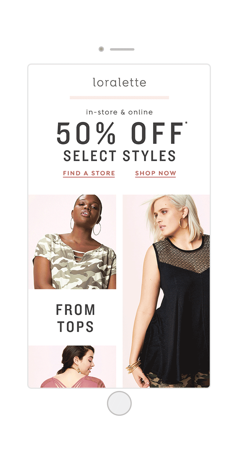 Loralette promotional email