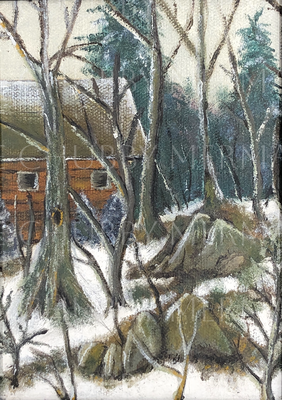 Thumbnail: Holiday 5 x7 Greeting Card Matted 4x6 Photo of Painting by Kara Zielke