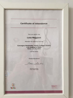 Certificate of Attendance Convegno Nazio