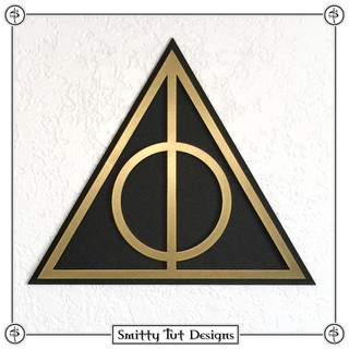 Harry Potter Deathly Hallows Metal Wall Plaque!