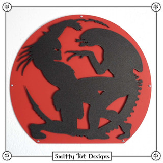 Alien Vs Predator Metal Wall Plaque!