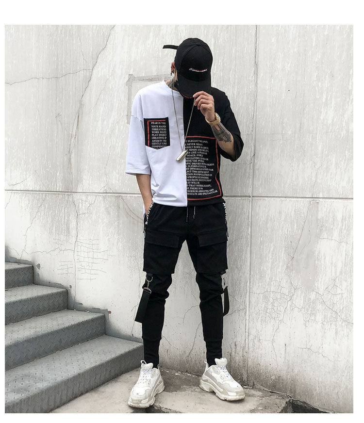 Miniatura: Trendy Men's Harem Pants with Strap - Casual Style
