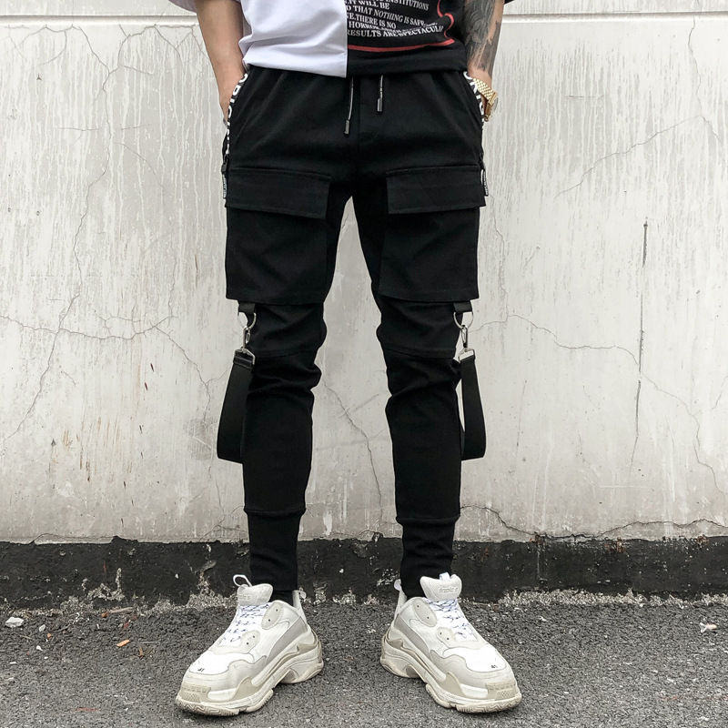 Miniatura: Trendy Men's Harem Pants with Strap - Casual Style