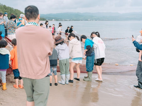 🐟地引網、満員になりました!