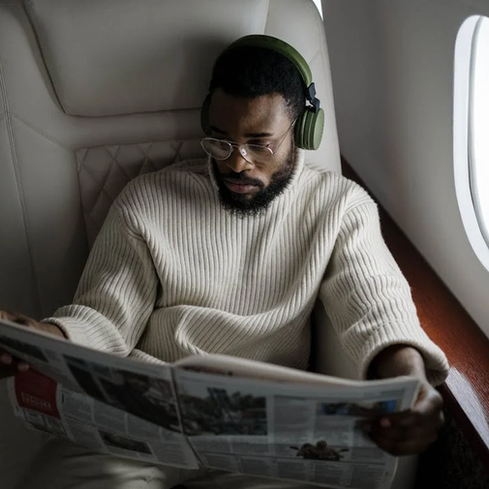 POV: Mind fed. Body rested. Bank account savage. Real flex? Private jet, fresh paper, and receipts on autopilot. 