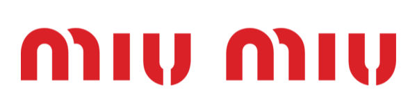 Red Miu Miu logo wordmark on a light background representing the playful luxury fashion label founded by Miuccia Prada, known for designer clothing, luxury swimwear, and bold contemporary fashion. 👙✨