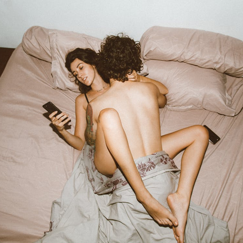When you're physically close but emotionally miles apart—modern love in the age of screens.