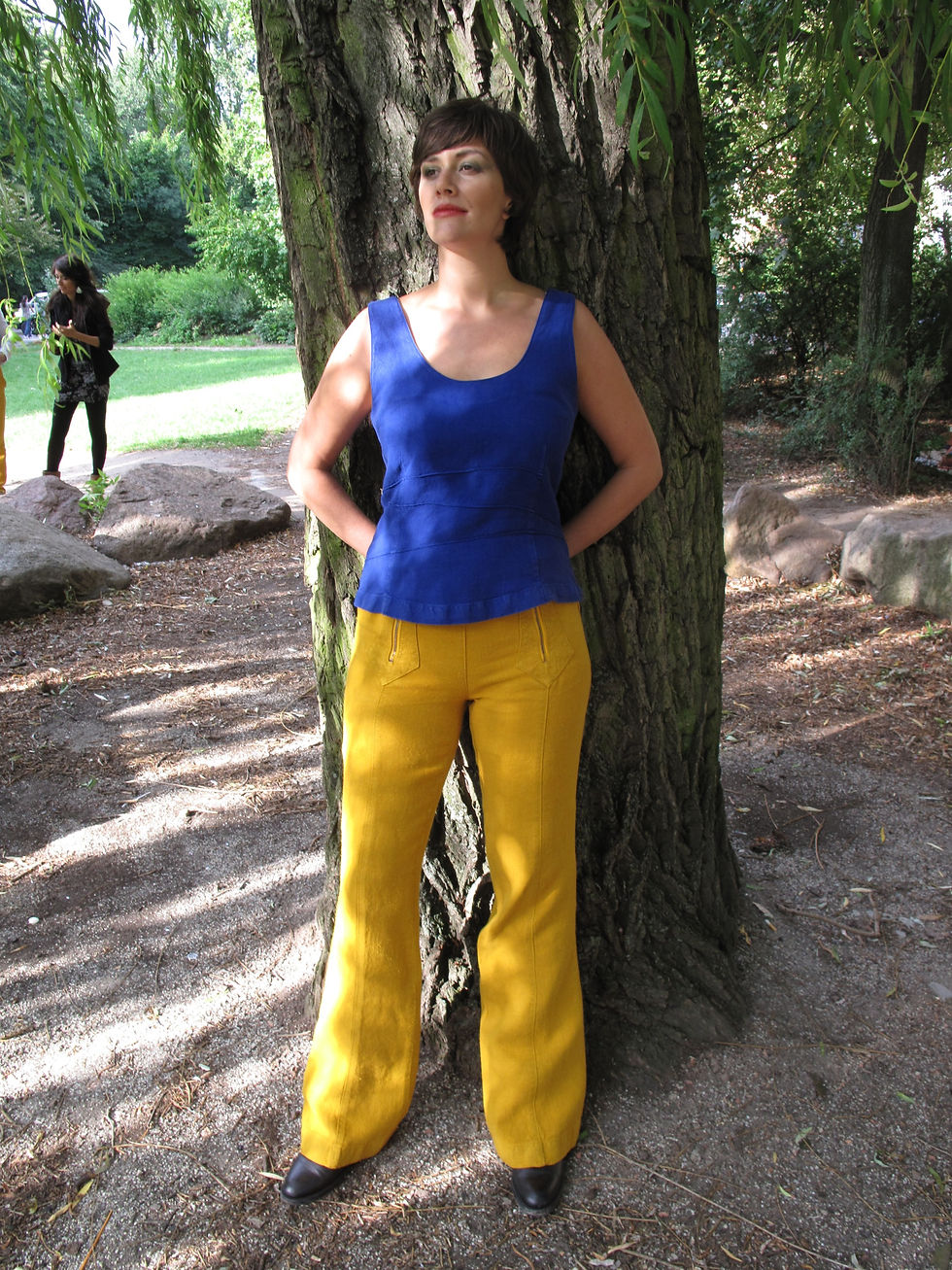 Thumbnail: Luzifer Hose Leinen gelb