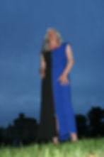 Reisserkleid Leinen marine-blau