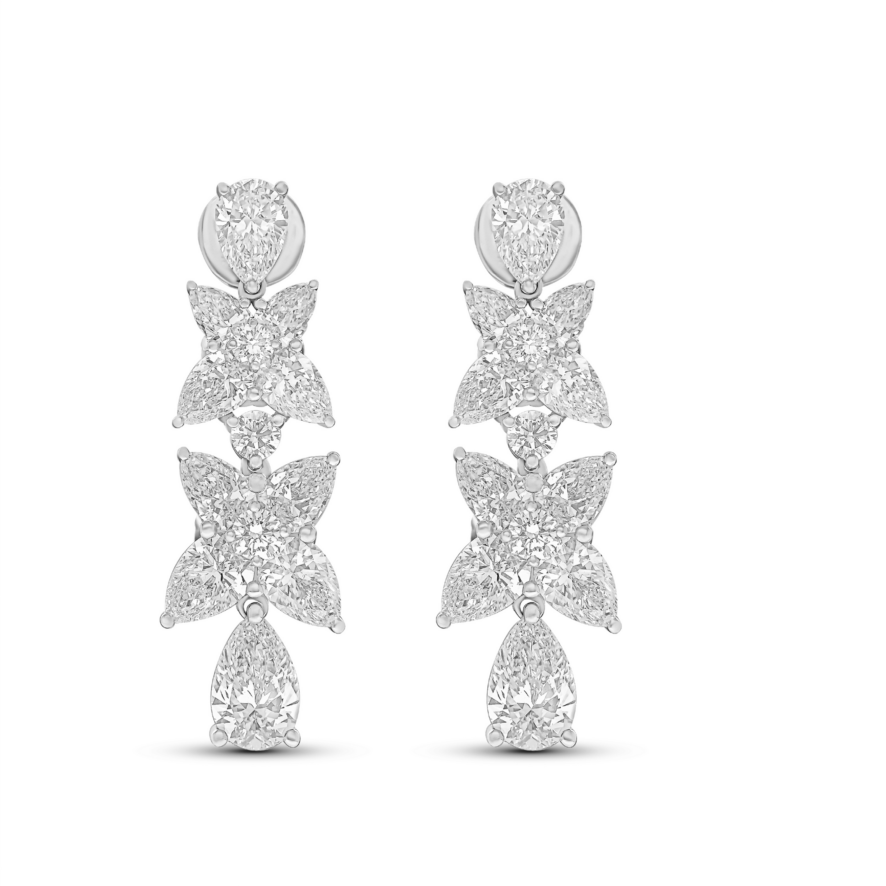 The Celestial Pear Diamond Floral Cascades