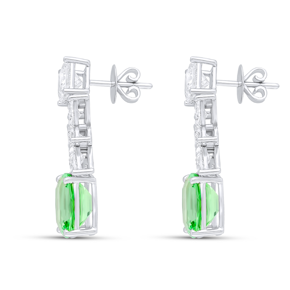 Thumbnail: Mint Luminescence  & diamond earrings