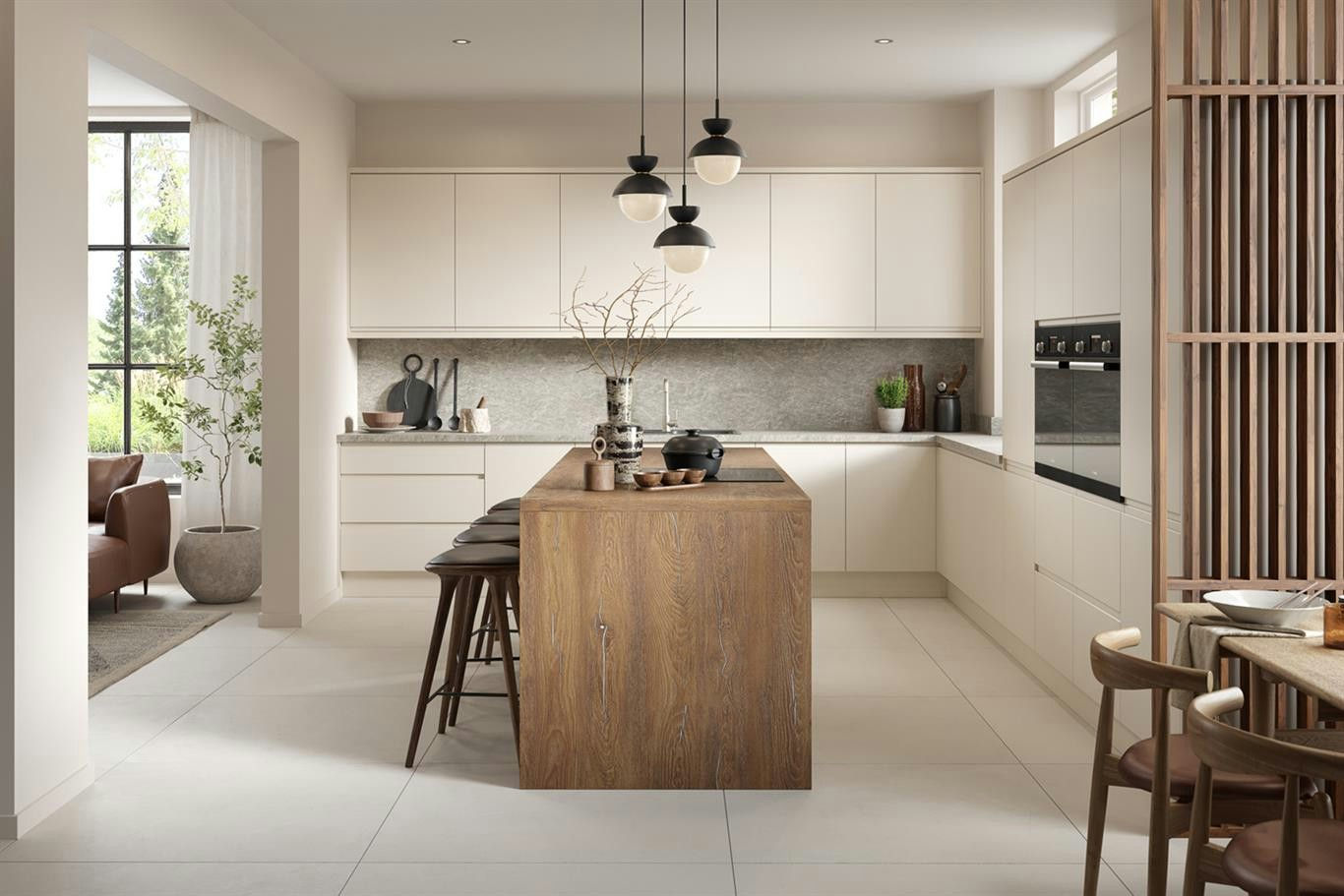 Opus Super Matt Angora Grey Kitchen