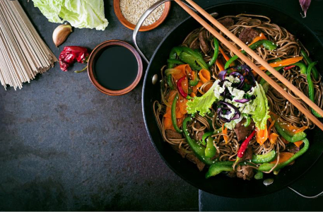 Arranged Food and Objects