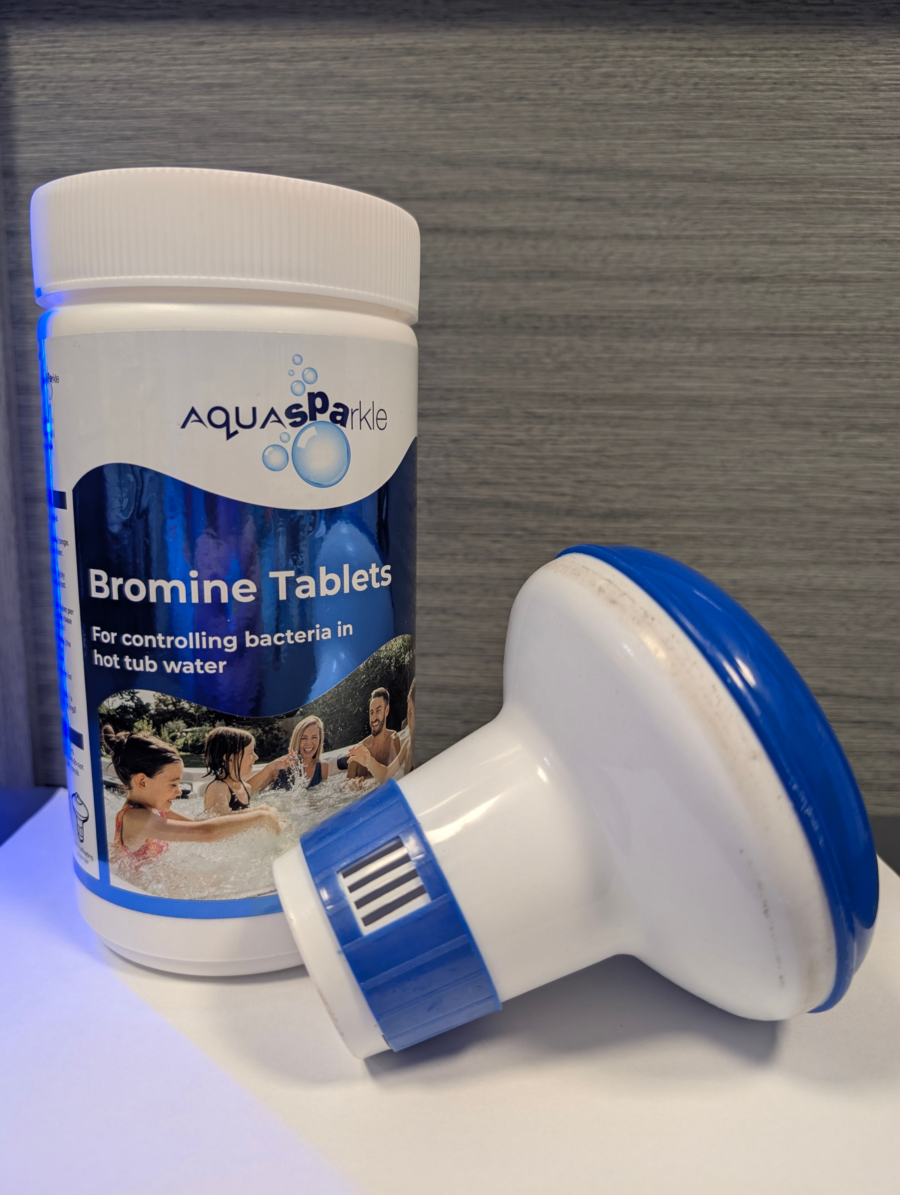 AquaSparkle Bromine tablets 1KG with floating dipenser