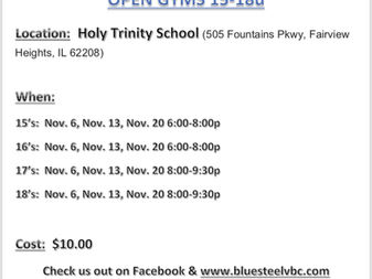 Open Gym Info💙🏐🖤