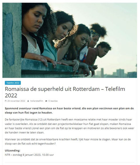 Nieuwsbericht Romaissa de superheld uit Rotterdam