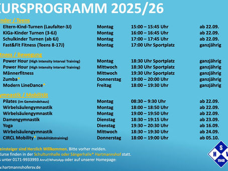Kursprogramm 2025 / 26
