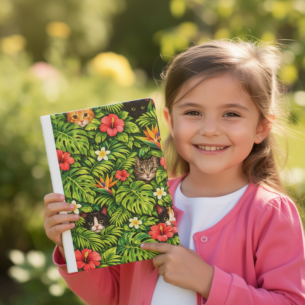 Tropical Cat Hardcover Journal — Notebook 