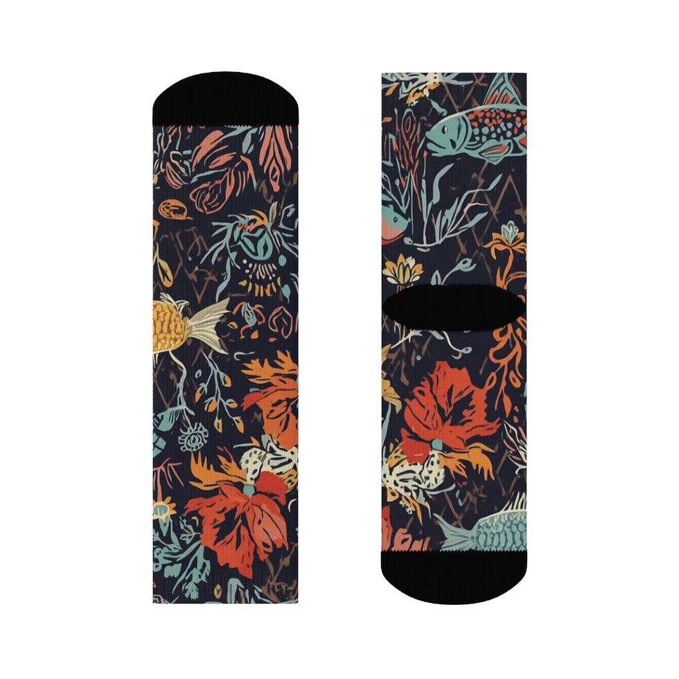 Thumbnail: Floral Koi Socks 