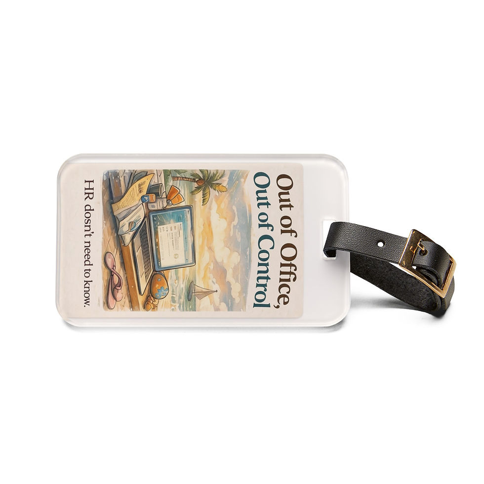 Thumbnail: Luggage Tag  Out of Office, Out of Control Beach Travel ID Tag