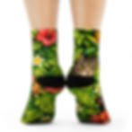 Thumbnail: Floral Jungle Cat Face Socks