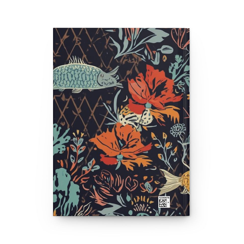Thumbnail: Floral Koi Hardcover Journal 